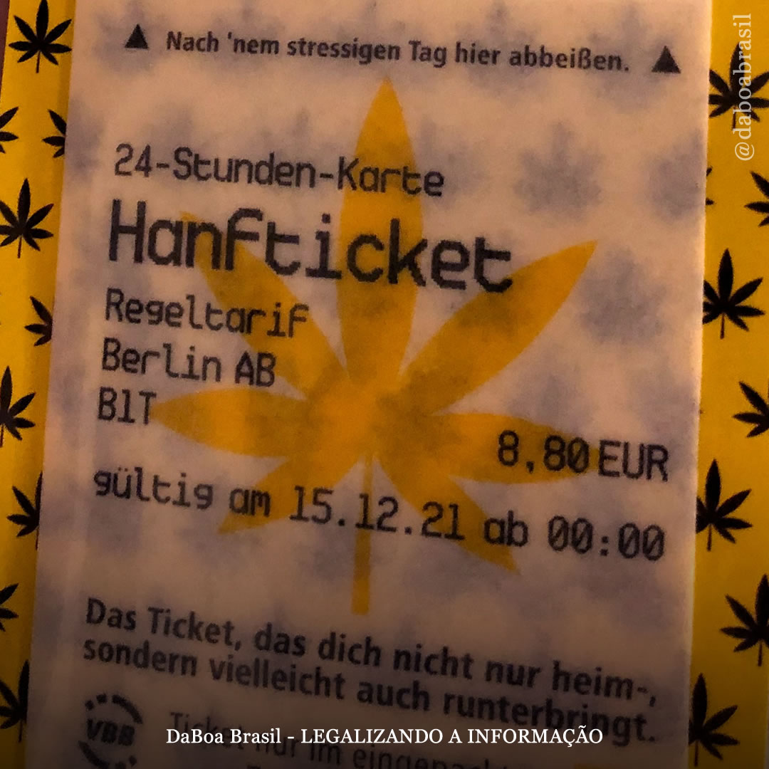 Berlim está colocando óleo de maconha em bilhetes de transporte público durante as festas de fim de ano