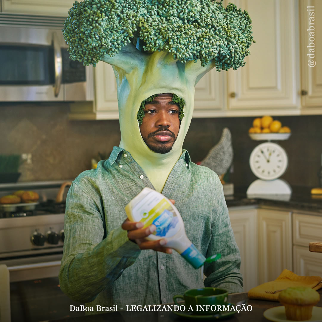 Propaganda satiriza a situação do emoji de brócolis como substituto da maconha nas mídias sociais