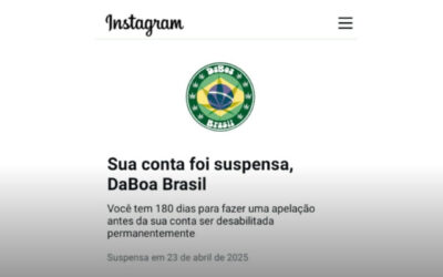 Censura: perfil do DaBoa Brasil no Instagram é suspenso – siga o perfil backup